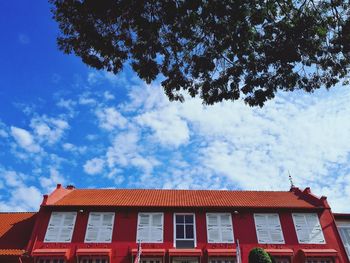 Low angle view of building against sky