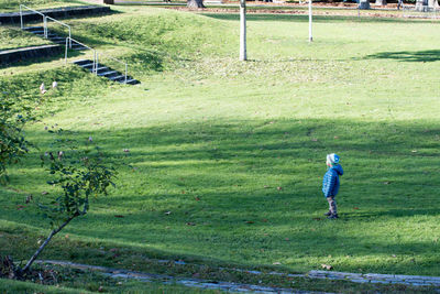 Man working in grass