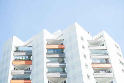 Low angle view of building against clear sky