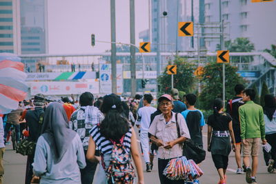 People in city