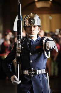 Close-up of boy wearing sunglasses