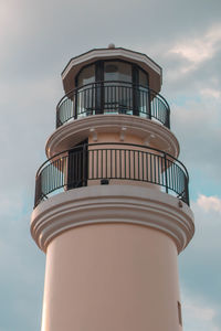 Low angle view of lighthouse against sky