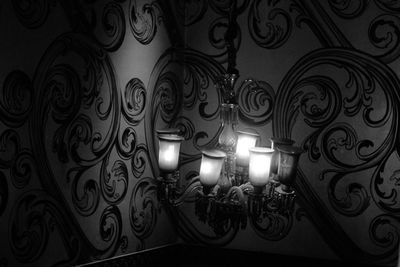 Close-up of illuminated lamp