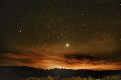 Scenic view of sky at night