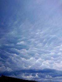 Low angle view of cloudy sky