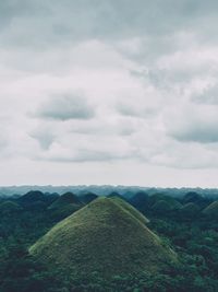 Scenic view of the chocolate hills
