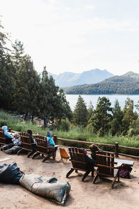 Scenic view of lake against mountain