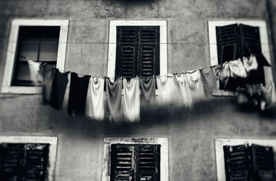Clothes drying on clothesline
