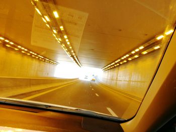 Road passing through tunnel