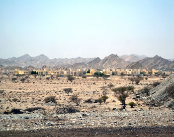 Scenic view of landscape against clear sky