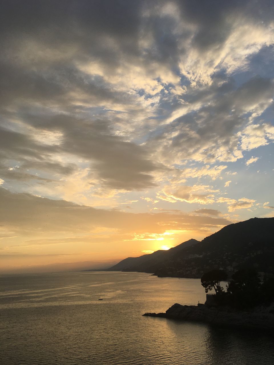 SCENIC VIEW OF SEA DURING SUNSET