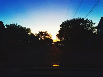 Empty road at sunset