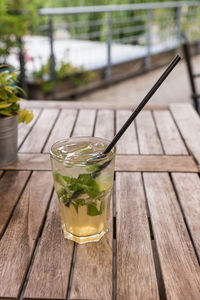 Close-up of drink on table