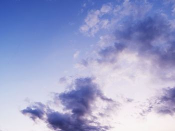 Low angle view of clouds in sky