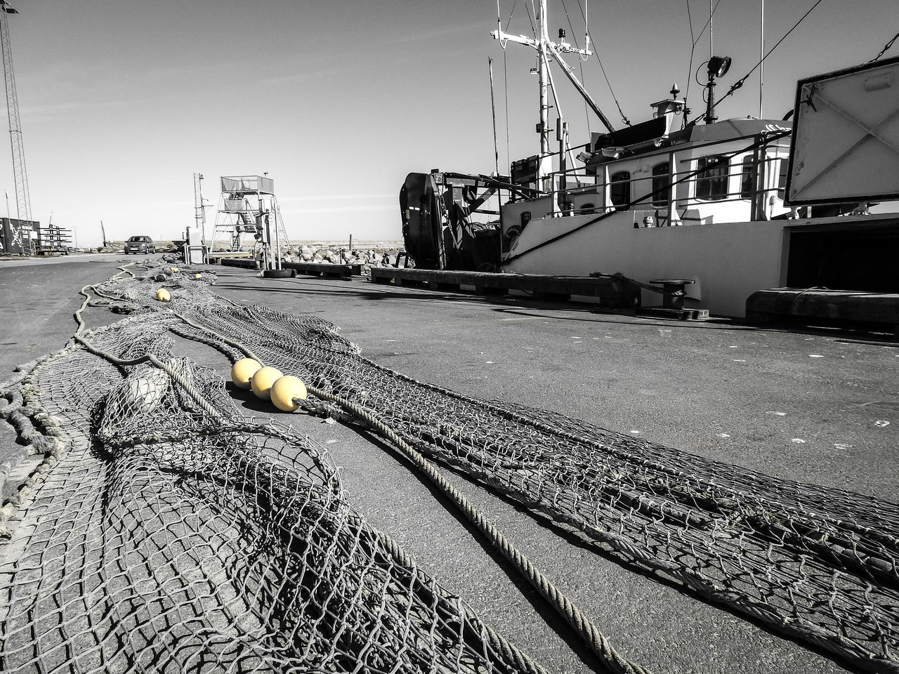 FISHING NET AT HARBOR