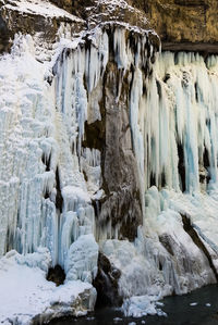 Scenic view of waterfall