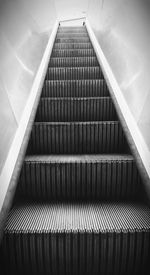 Low angle view of escalator