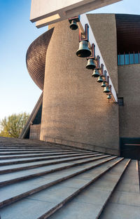 Low angle view of staircase against building