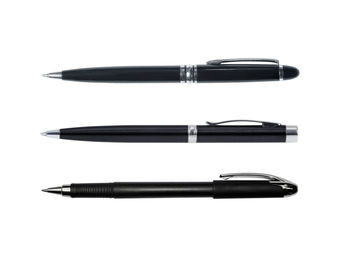 Close-up of pen against white background