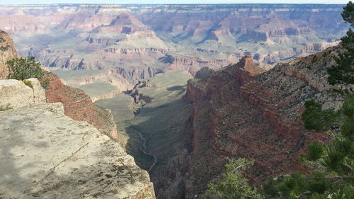 Scenic view of rocky mountains