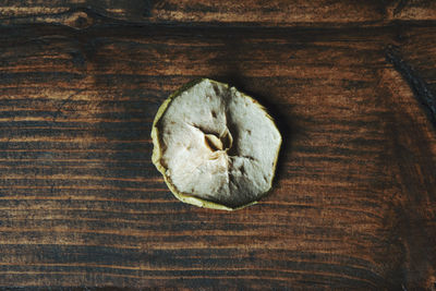 High angle view of bread on table