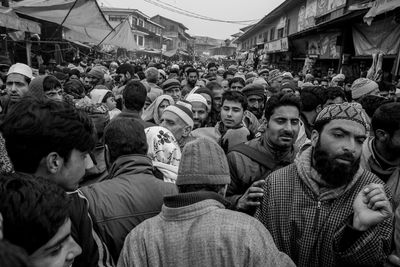 People on street in city