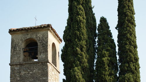 Low angle view of historic building against sky