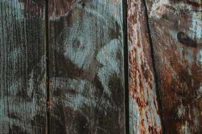 Full frame shot of weathered wooden wall