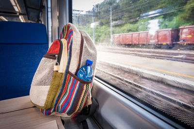 Backpack in bus