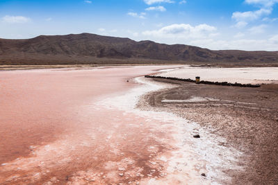 Scenic view of desert against sky