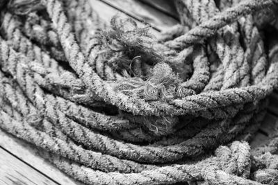 Close-up of rope tied up