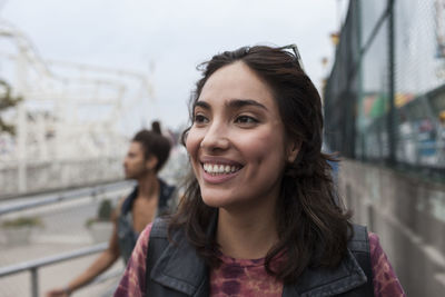 Portrait of smiling young woman