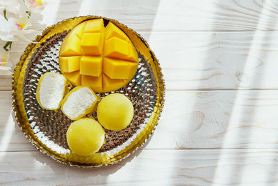 Close-up of food on table