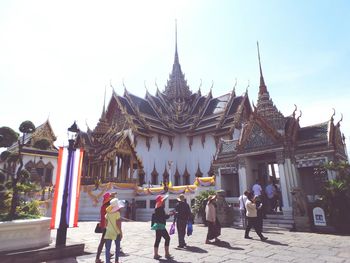 Tourists visiting temple