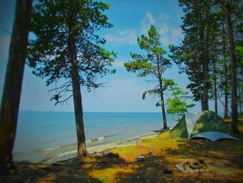 Scenic view of sea against sky