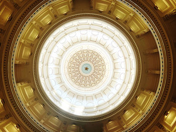 Low angle view of the capitol of texas 