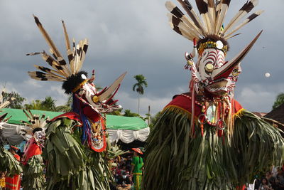 Hudoq is a dance from dayak benuaq.