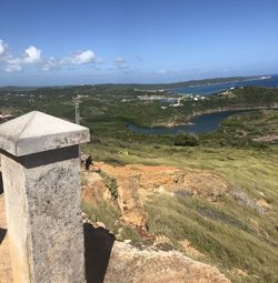 Scenic view of land against sky