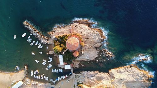 Aerial view of harbor