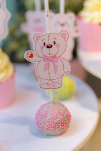 Close-up of multi colored decoration hanging