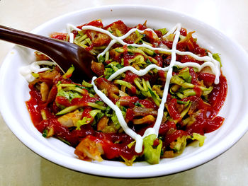 Close-up of salad in bowl