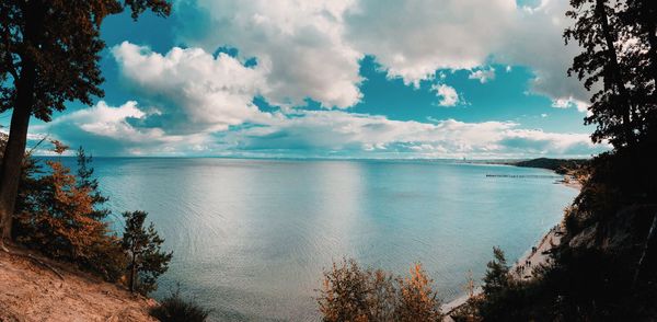 Panoramic view of sea against sky