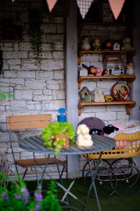 View of bicycles in basket