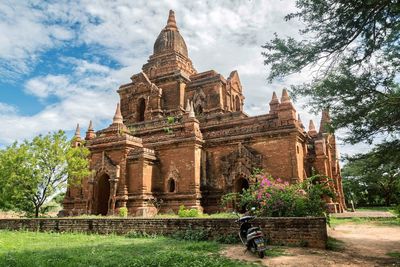 View of temple against cloudy sky