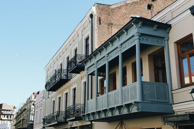 Low angle view of residential building against sky