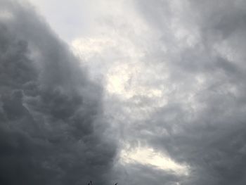 Low angle view of storm clouds in sky