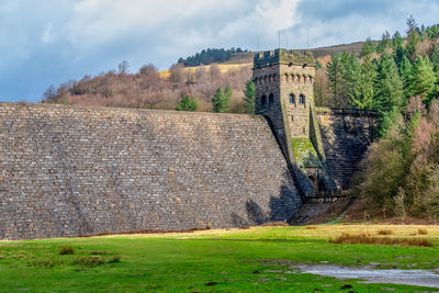 View of fort against cloudy sky