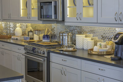 Aerial view of kitchen at home