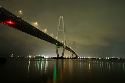 Suspension bridge over sea