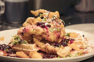 Close-up of food in plate